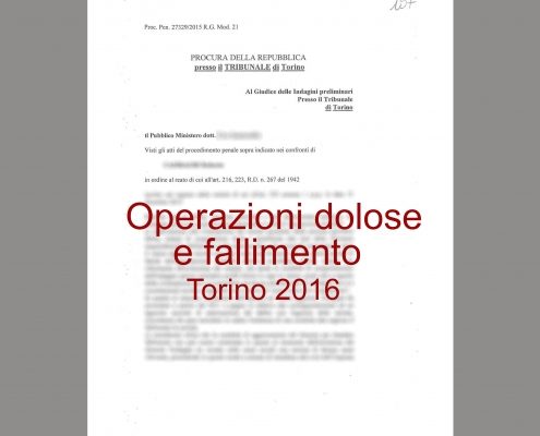03_Operazioni dolose e fallimento - Torino 2016